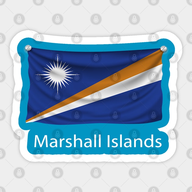 Marshall Islands Flag Sticker by fistfulofwisdom